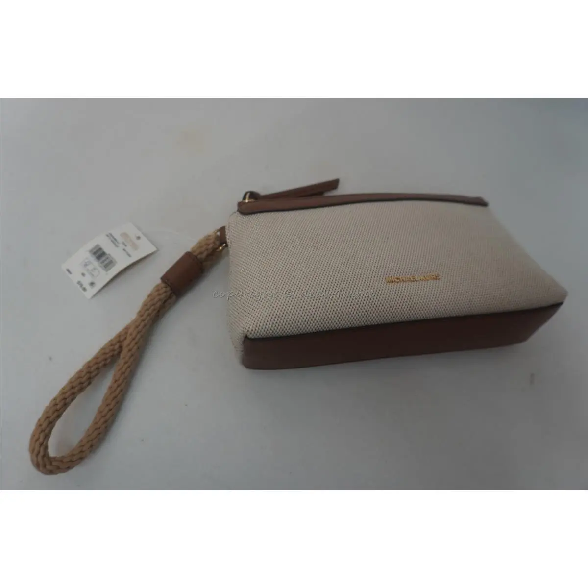 32S3GAMW1U Talia Small Top Zip Wristlet - Pick Your Color Natural Luggage by Michael Kors