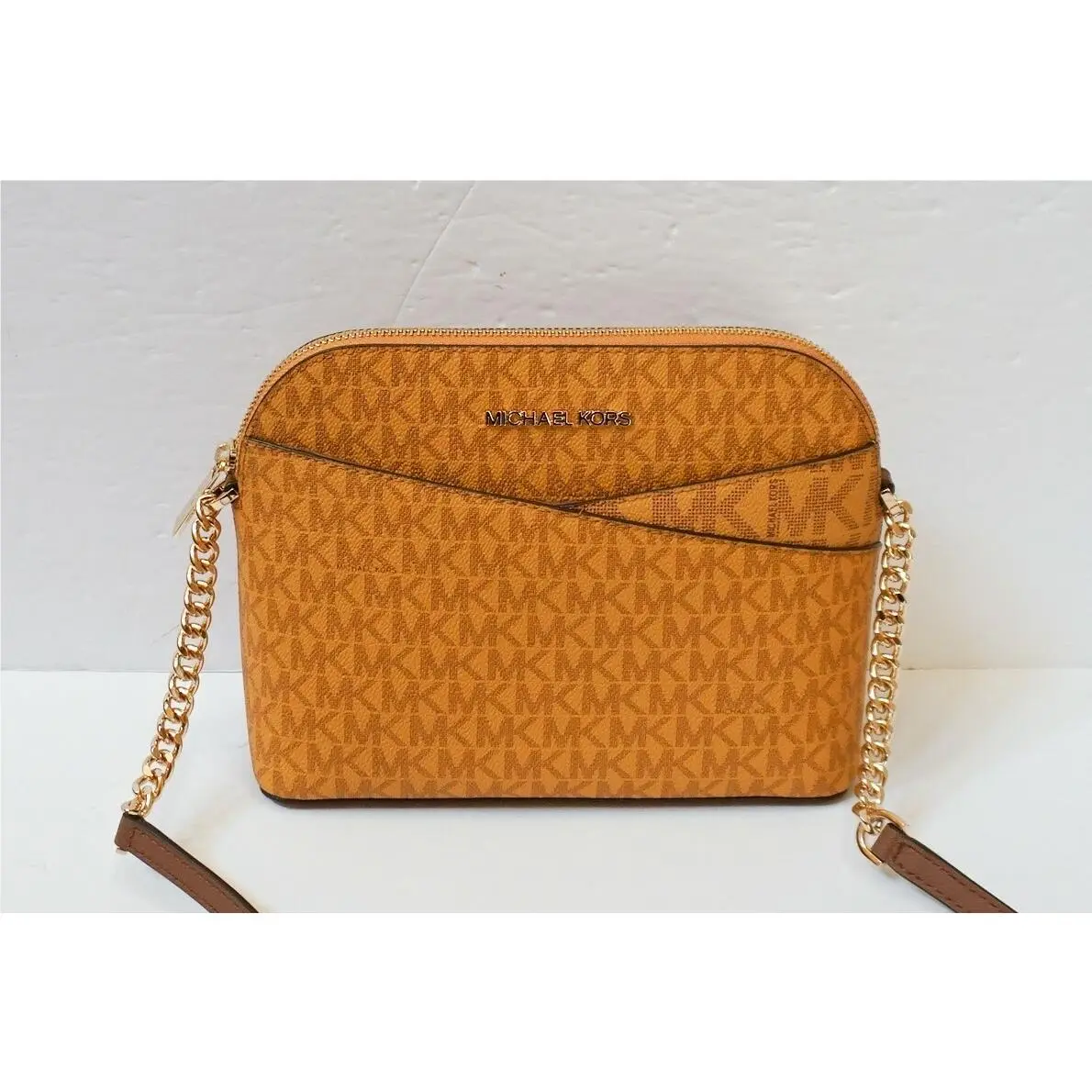 Jet Set Travel Dome Xcross Shoulder Crossbody Bag MK Marigold by Michael Kors