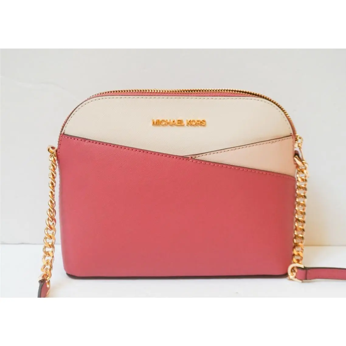 Jet Set Travel Dome Xcross Shoulder Crossbody Bag Pink Rose Multi by Michael Kors