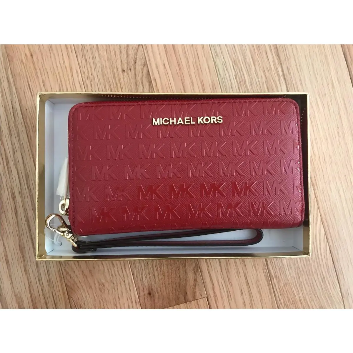 Michael Kors Large Flat Wallet Multi Function Phone Case Wristlet Wallet