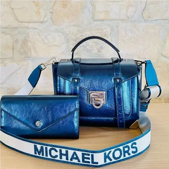 Michael Kors Manhattan Medium School Satchel Crossbody Bag/wallet Option