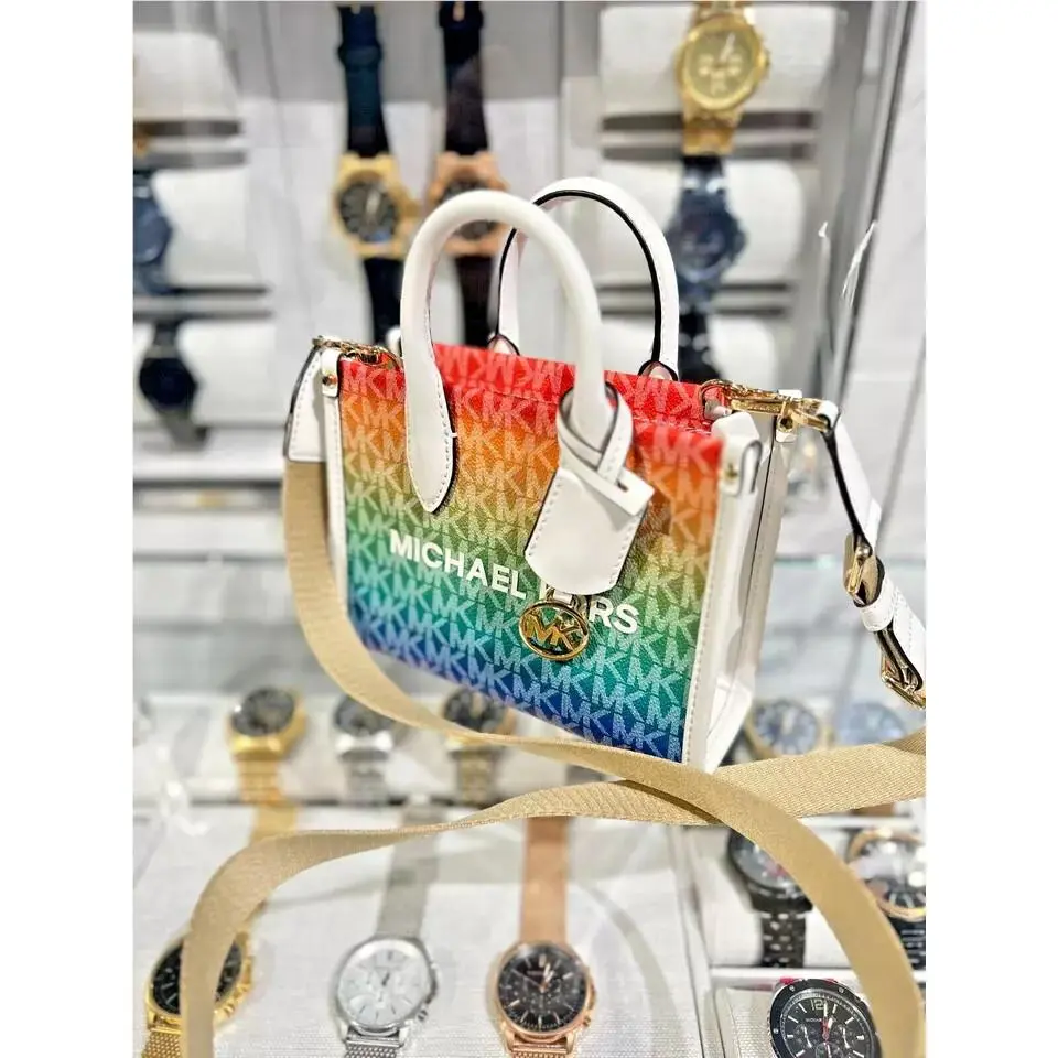 Mirella XS Extra-small MK Logo Shopper Crossbody Handbag Purse Bag RAINBOW by Michael Kors