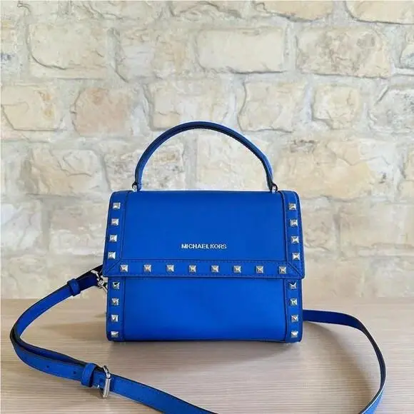 Dillon Electric Blue Std MD Messenger Leather Handbag/wallet Option Handbag by Michael Kors