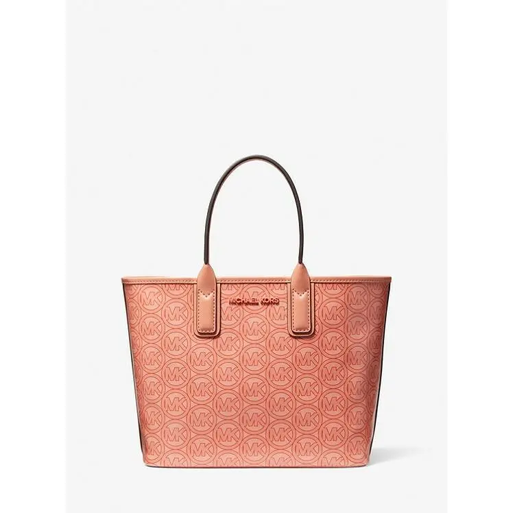 Jodie Small Logo Jacquard Tote Bag SHERBET by Michael Kors