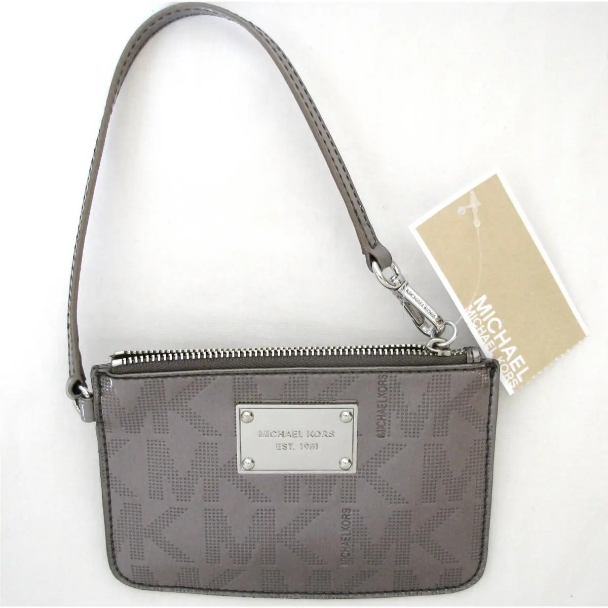 Michael Kors Jet Set Item MK Mirror Metallic Small Wristlet Wallet Clutch