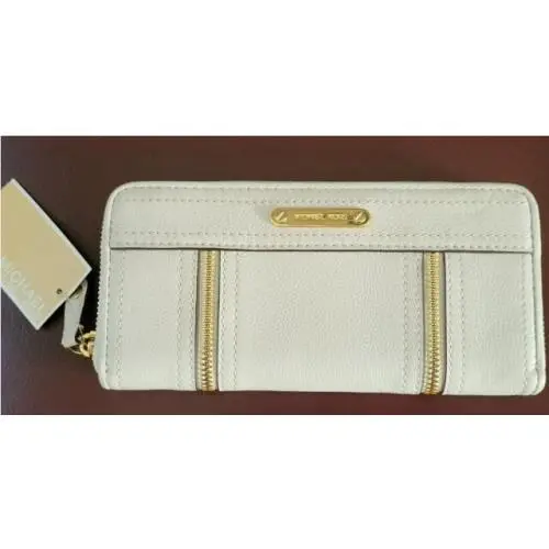 Michael Kors Gladstone Vanilla Leather LG Satchel Bag+/or Matching Wallet