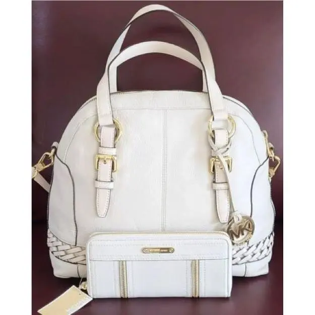 Gladstone Vanilla Leather LG Satchel Bag+/or Matching Wallet Bag and wallet by Michael Kors