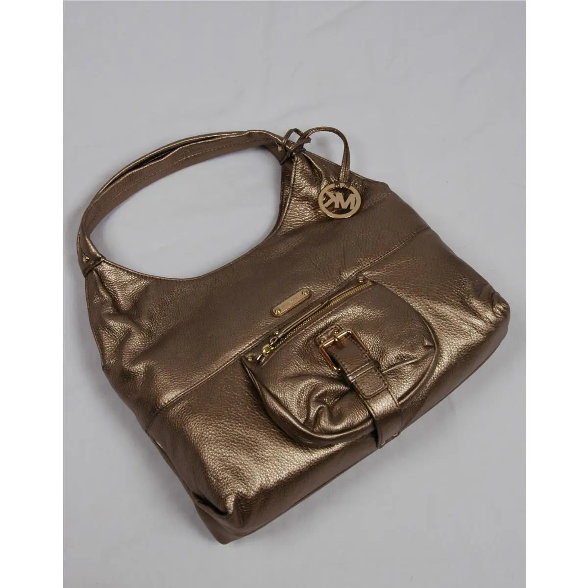 Michael Kors Austin Leather Large Shoulder Tote Bronze