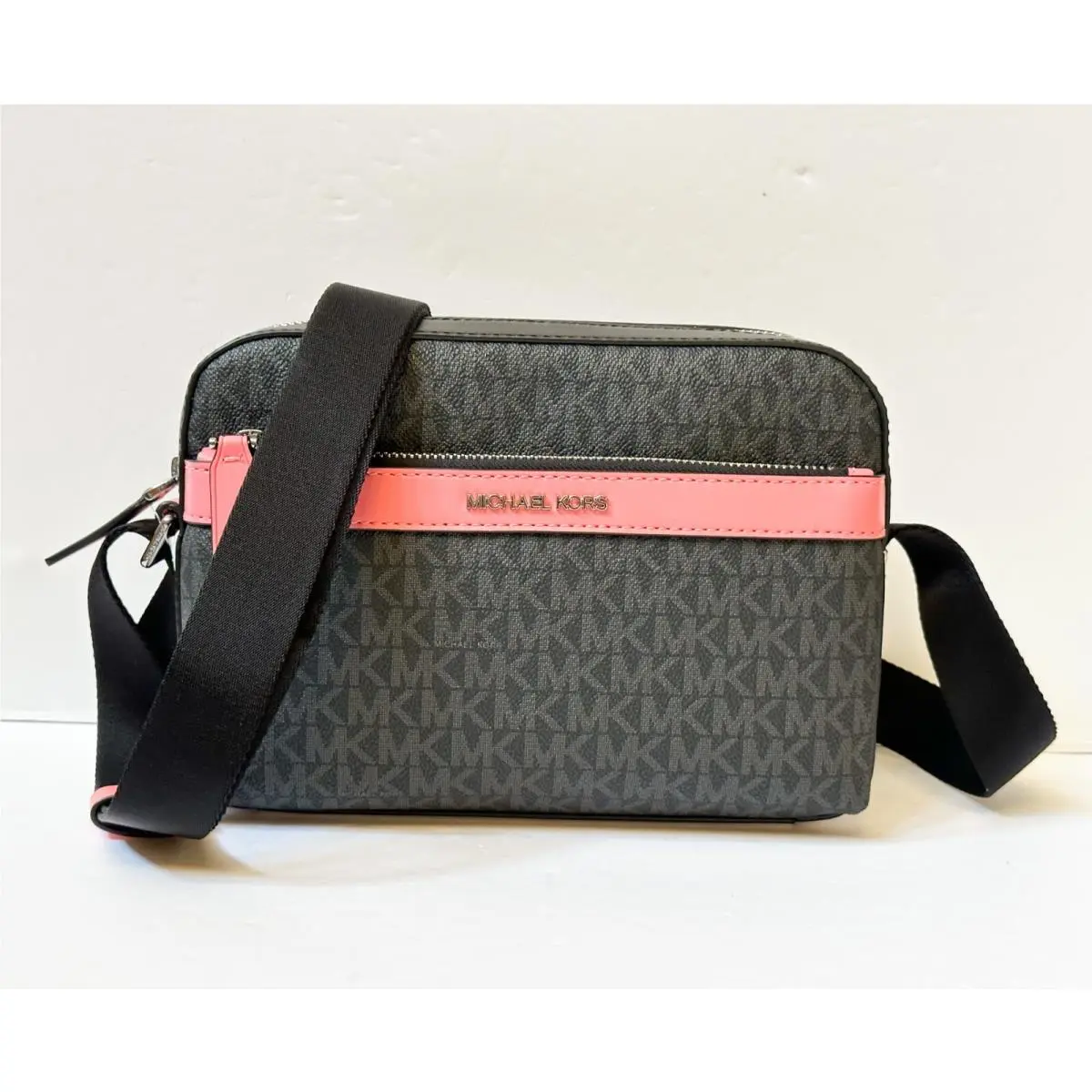 Unisex Cooper Utility Shoulder Crossbody Bag MK PINK MULTI by Michael Kors