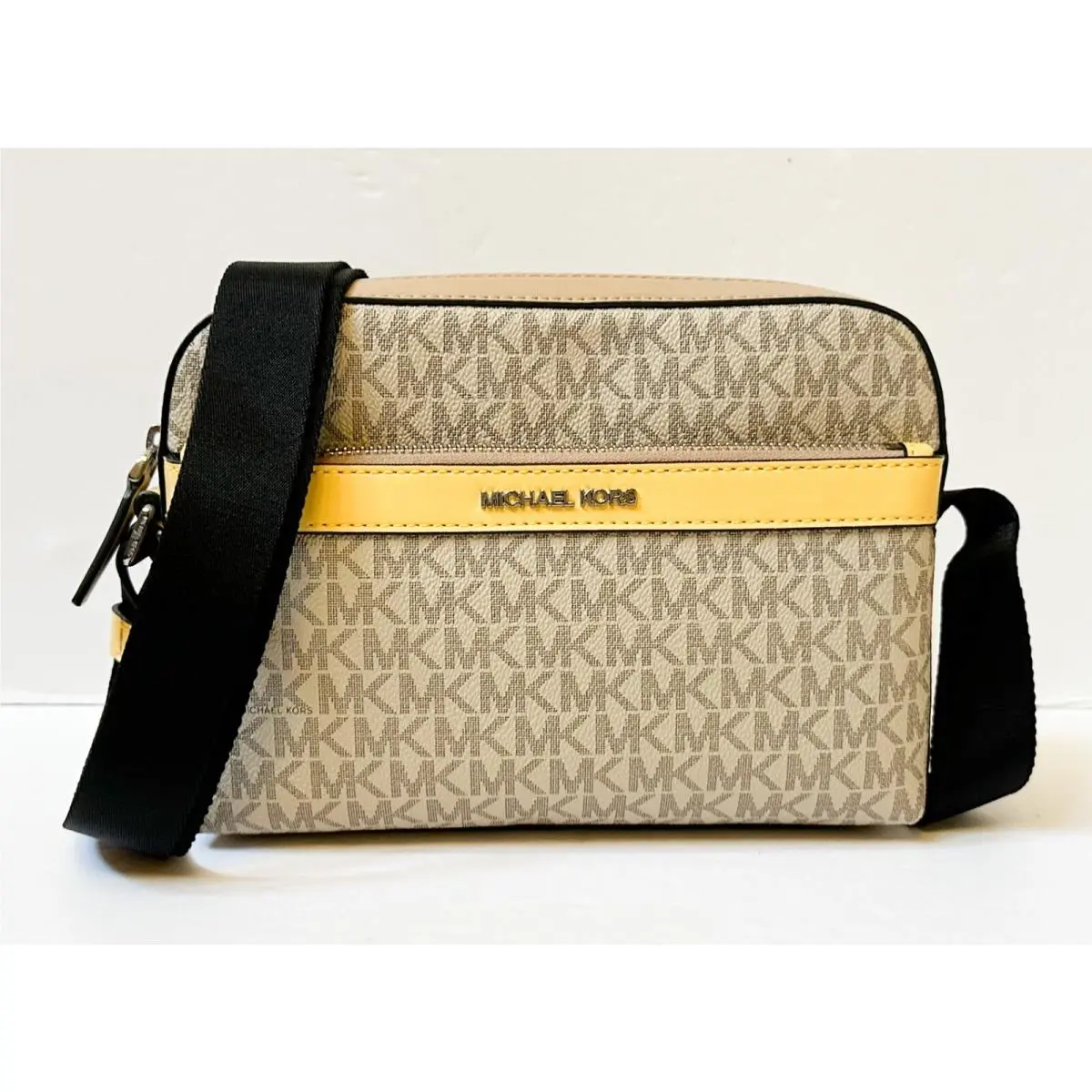 Unisex Cooper Utility Shoulder Crossbody Bag MK YELLOW MULTI by Michael Kors