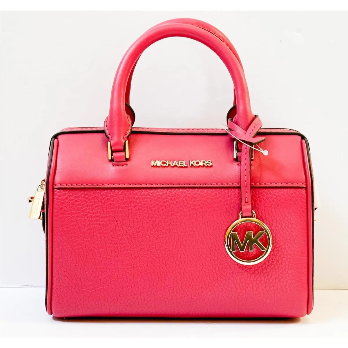 Travel XS Mini Duffle Shoulder Crossbody Handbag Hot Pink Carmine by Michael Kors