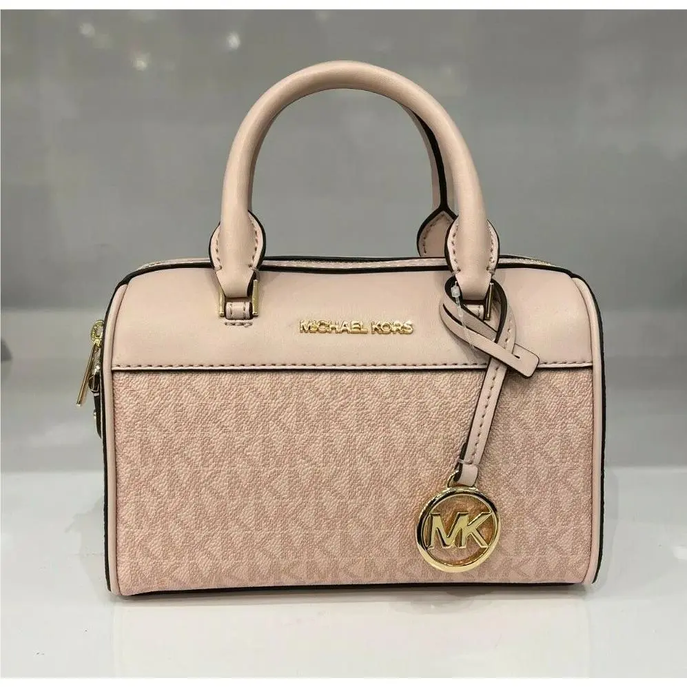 Travel XS Mini Duffle Shoulder Crossbody Handbag MK Dark Powder Blush by Michael Kors