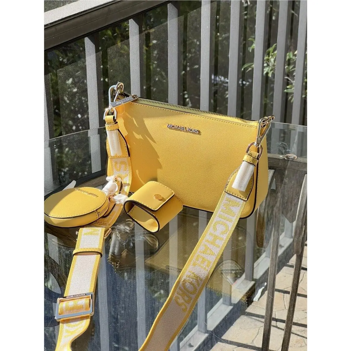 Small Pvc or Leather Shoulder Crossbody Bag Handbag Purse Messenger DAFFODIL by Michael Kors