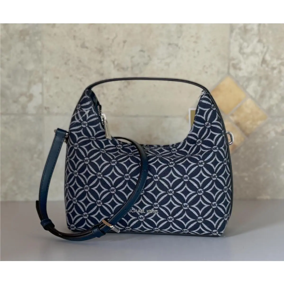 Ember Small Shoulder Crossbody Messenger Bag Denim by Michael Kors