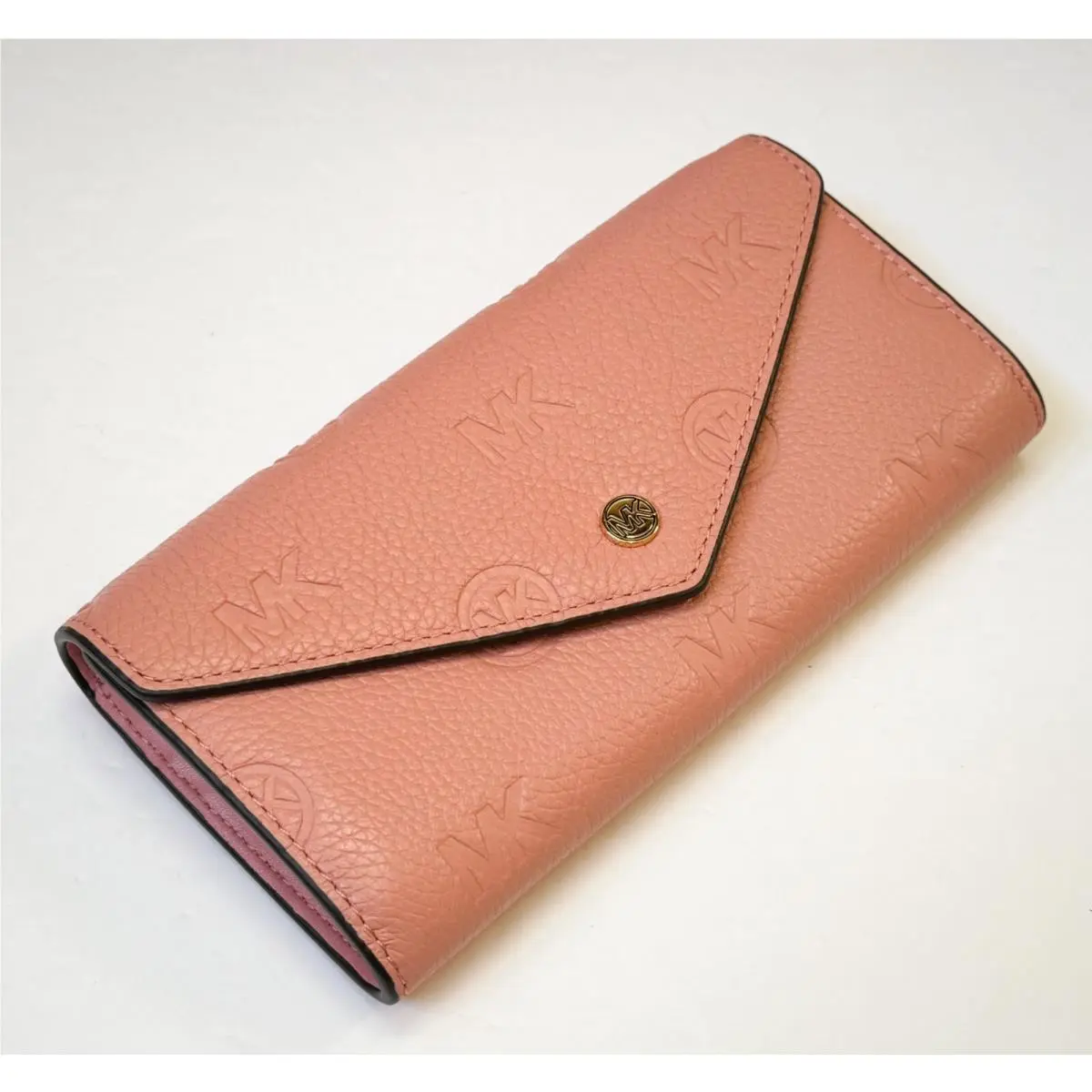 Jet Set Travel Large Envelope Continental Flap Wallet EMBOSSED MK PRIMROSE by Michael Kors