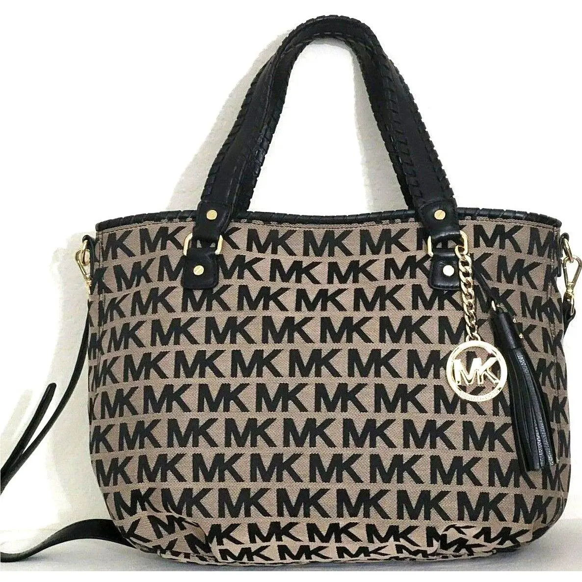 Bennet Large Black Logo Signature Tote +/or Matching Wallet Tote by Michael Kors