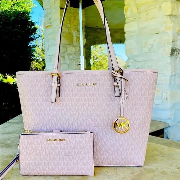 Center Stripe Carryall Tote Handbag/wallet Options Ballet by Michael Kors