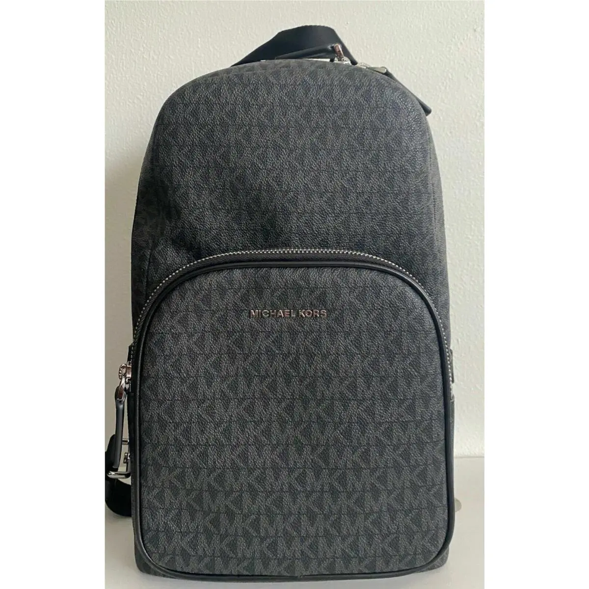 Cooper MK Signature Pvc Commuter Slingpack Backpack Black MK/SV by Michael Kors