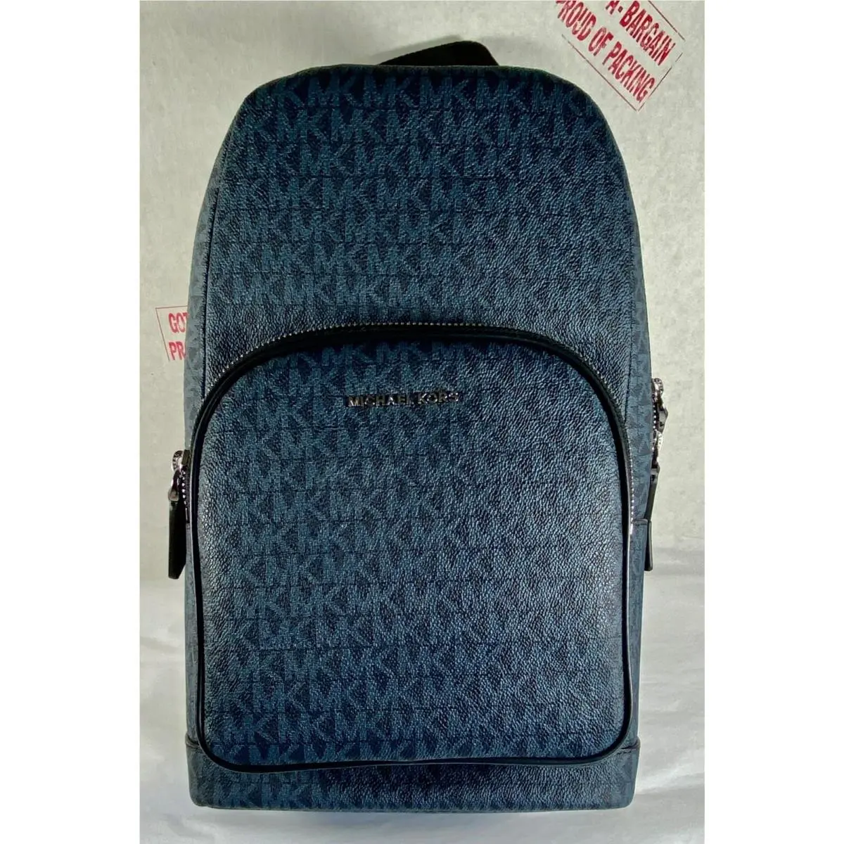 Cooper MK Signature Pvc Commuter Slingpack Backpack Blue Admiral MK/SV by Michael Kors