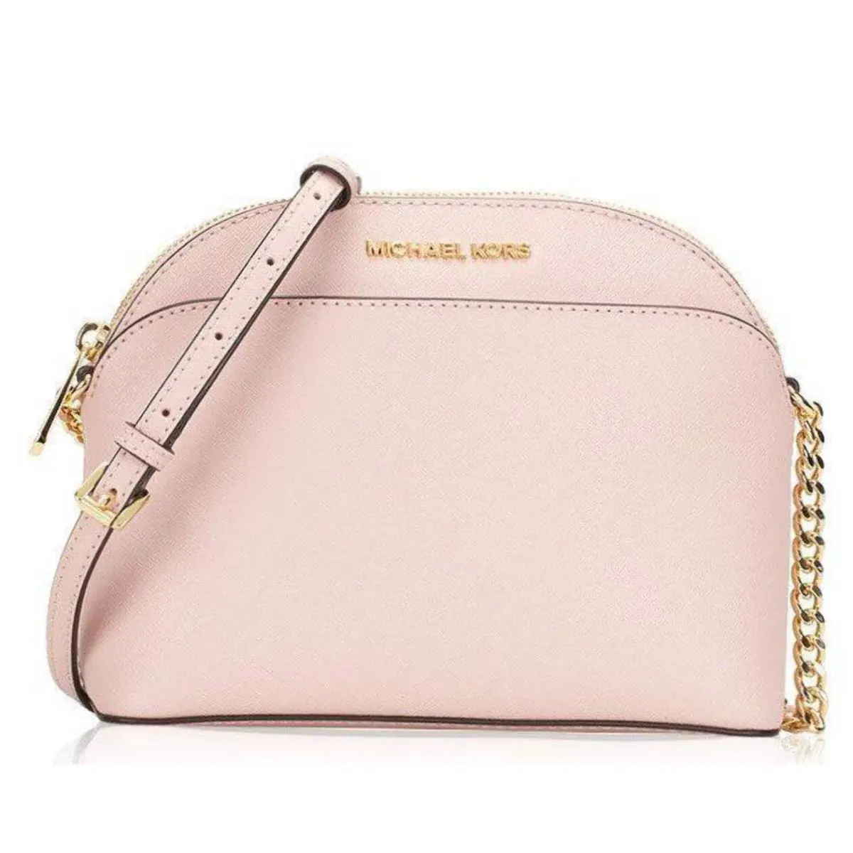 Kors Jet Set Emmy Leather Medium Dome Crossbody Blossom