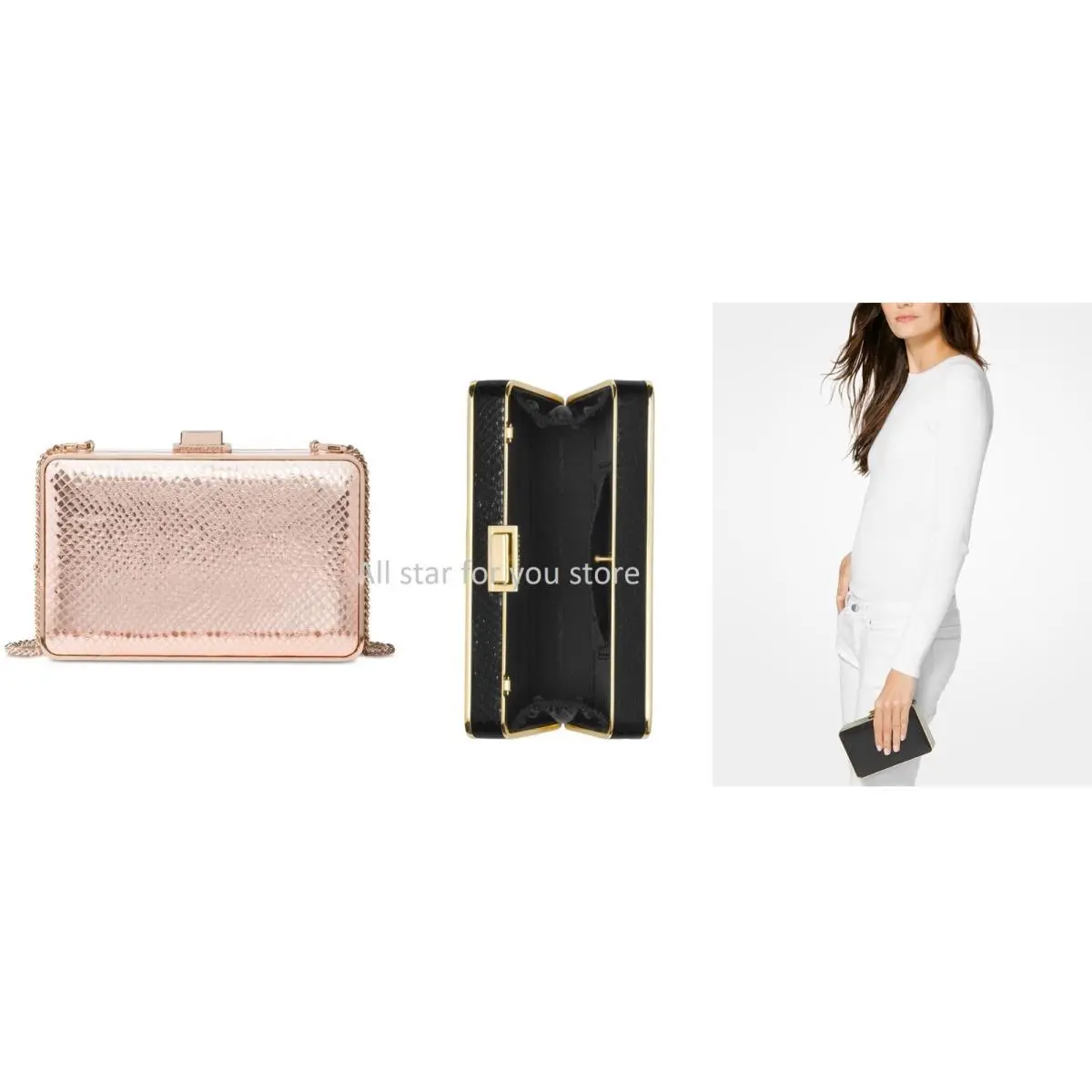 Michael Kors Clutch Bag Pearl Medium Box Clutch Bag