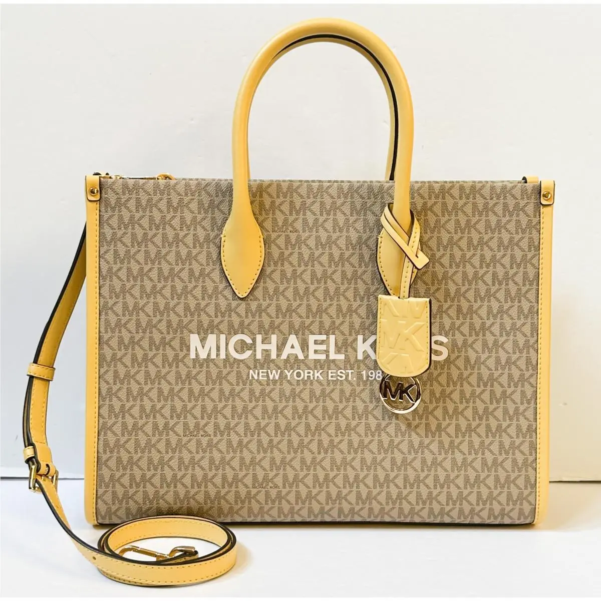 Mirella Medium East West Tote Satchel Shoulder Crossbody Bag MK DAFFOOIL by Michael Kors