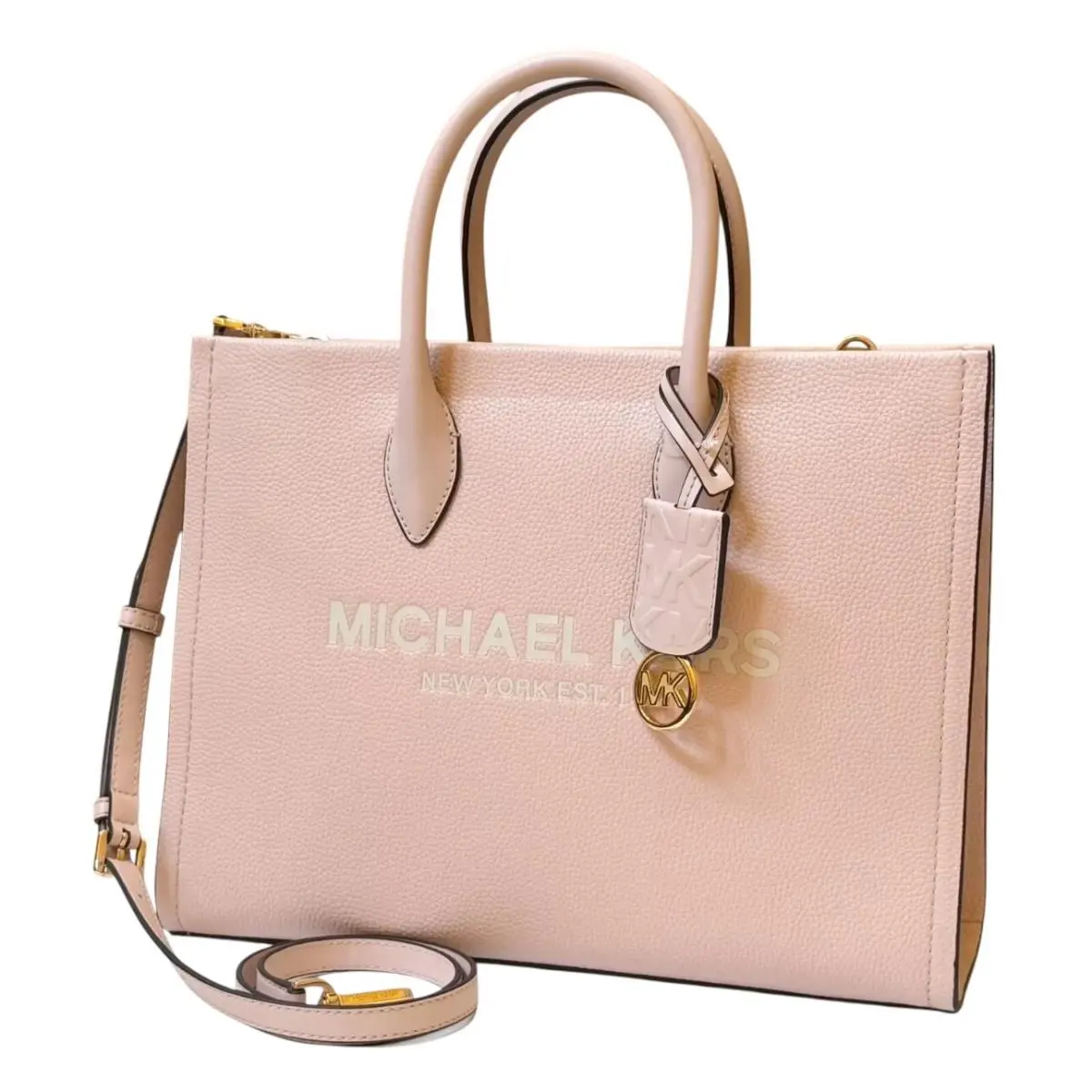 Mirella Medium East West Tote Satchel Shoulder Crossbody Bag POWDER BLUSH MULTI by Michael Kors