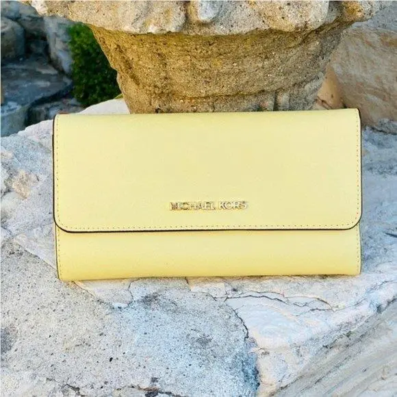 Graphic Tote Jet Travel Tote Handbag/wallet Options Buttercup MF wallet by Michael Kors