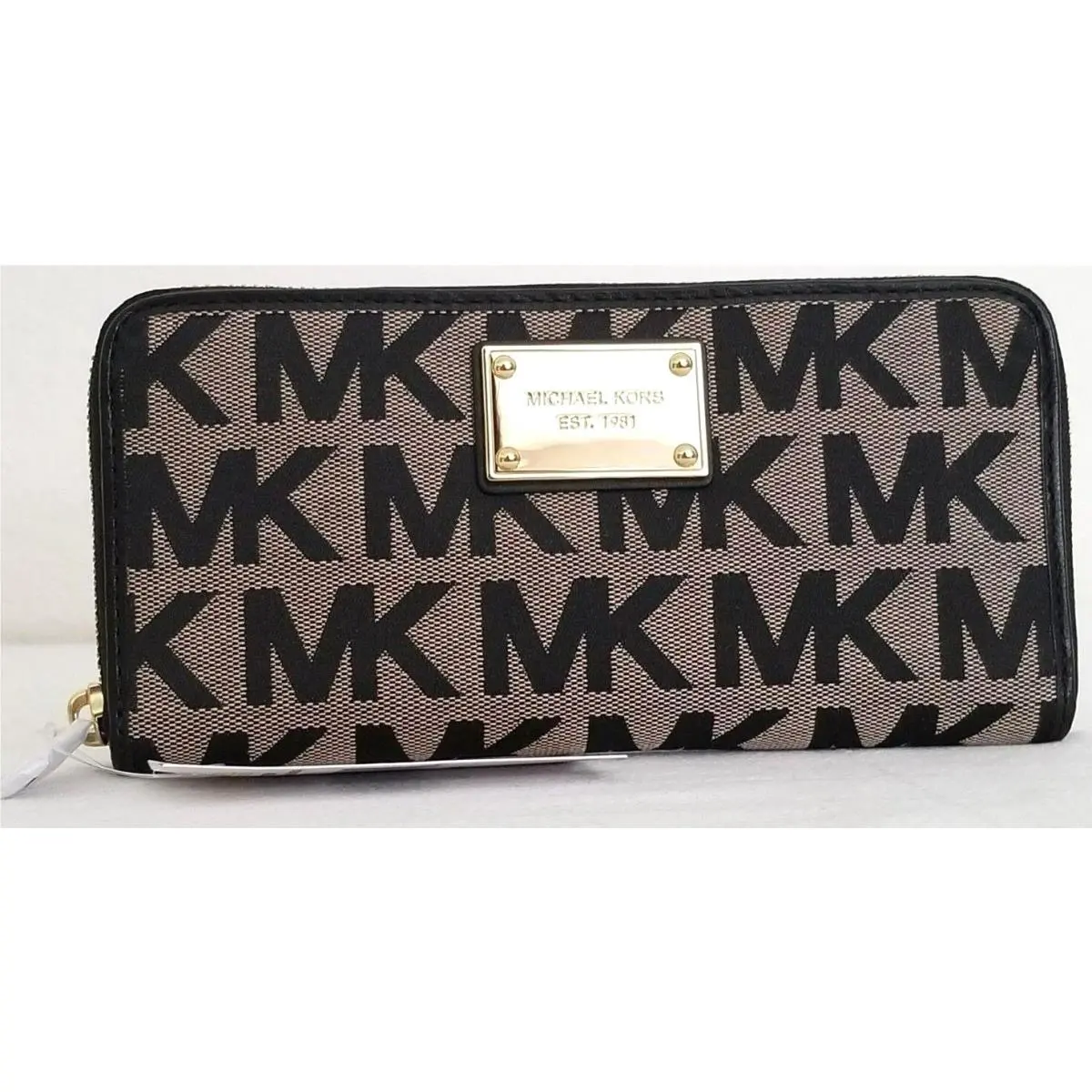 Jamesport Black Logo Signature Large Satchel Bag +/or Wallet Wallet by Michael Kors