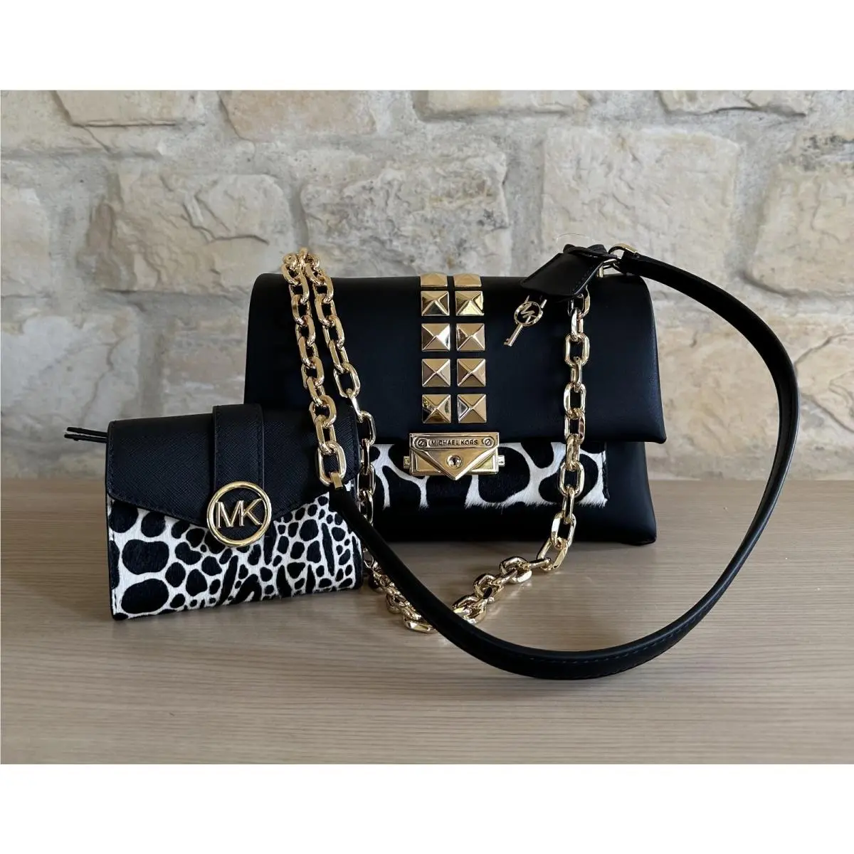 Michaël Kors Cece Medium Flap Black Crossbody Handbag/wallet Option