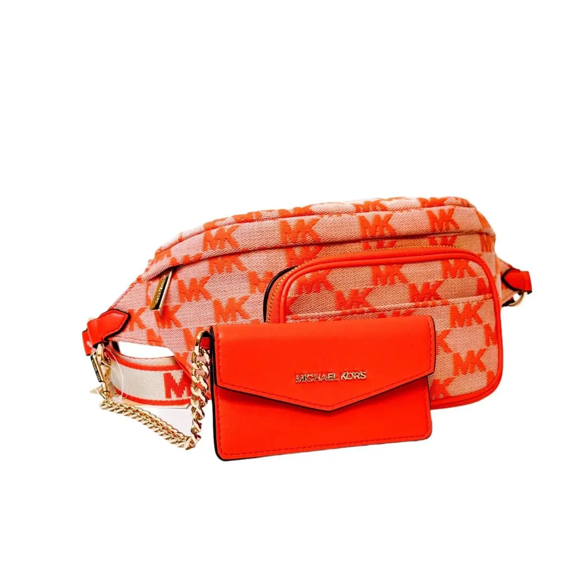 Maisie 2 IN 1 Waist Fanny Pack Crossbody Waist Pack Sling Bag MK BEIGE POPPY by Michael Kors