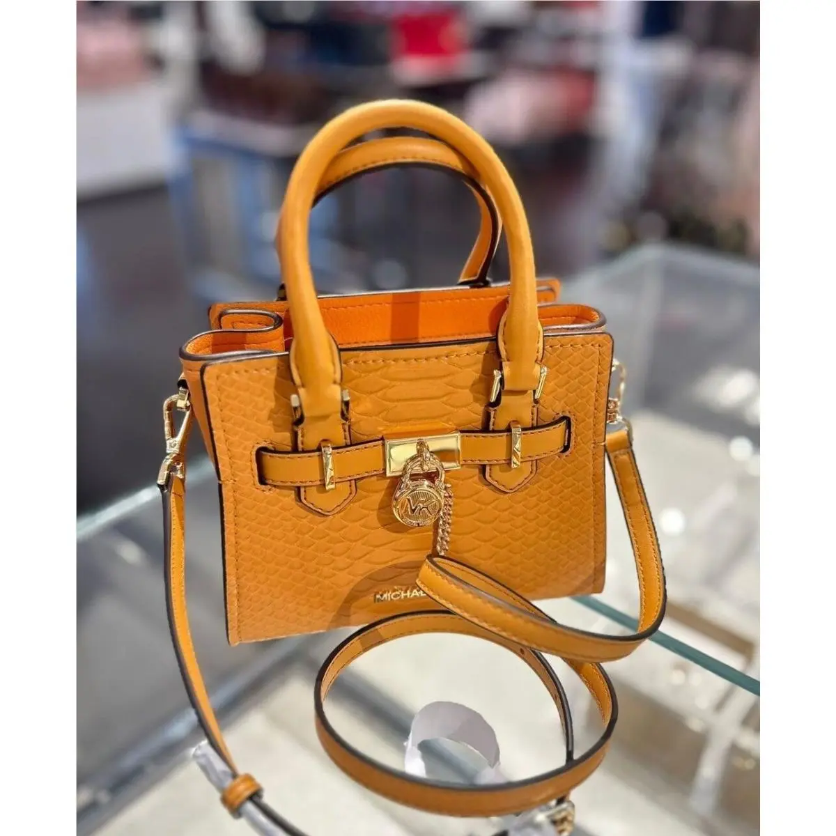 Hamilton XS Mini Satchel Shoulder Crossbody Bag Pvc Handbag Purse CIDER by Michael Kors