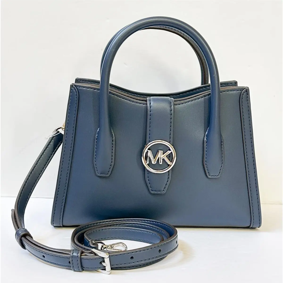 Gabby Small Satchel Shoulder Crossbody Bag NAVY by Michael Kors