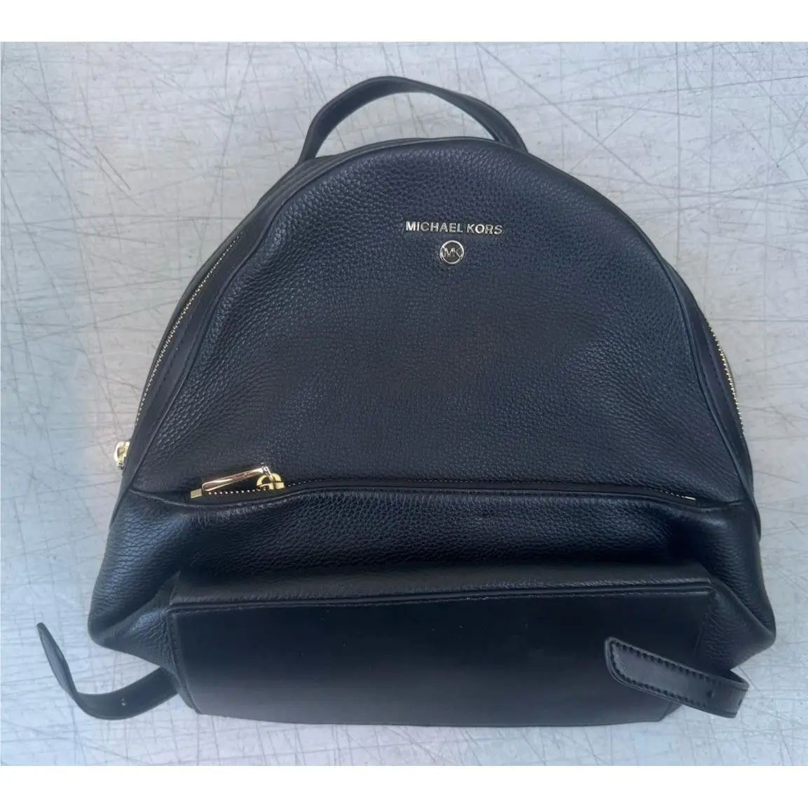 Michael Kors Womens Valerie Medium Logo Backpack 30F2G9VB2L-001 Black