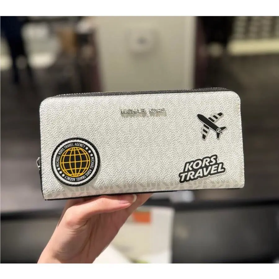 Michael Kors Cooper Embellished Logo Zip-around Wallet