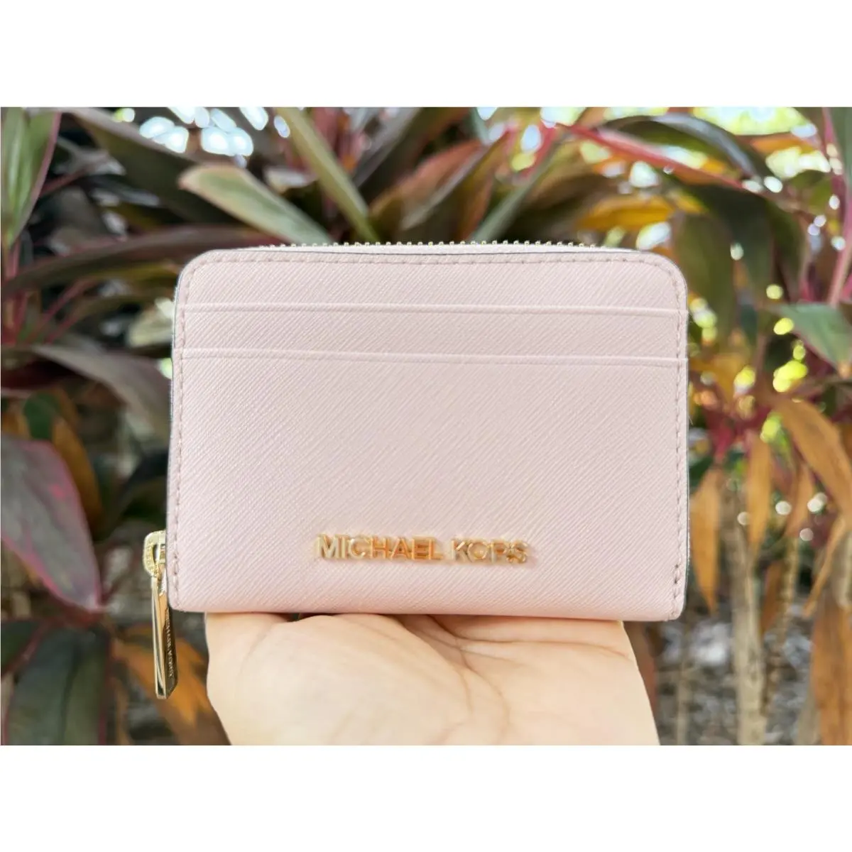 Michael Kors Jet Set Travel MD Zip Around Card Case Wallet IN Brown