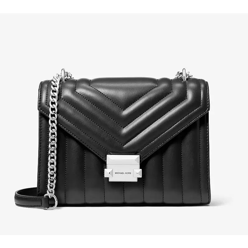 Michael Kors Whitney Medium Flap Chain Shoulder Bag Handbag Purse Light Berry MK