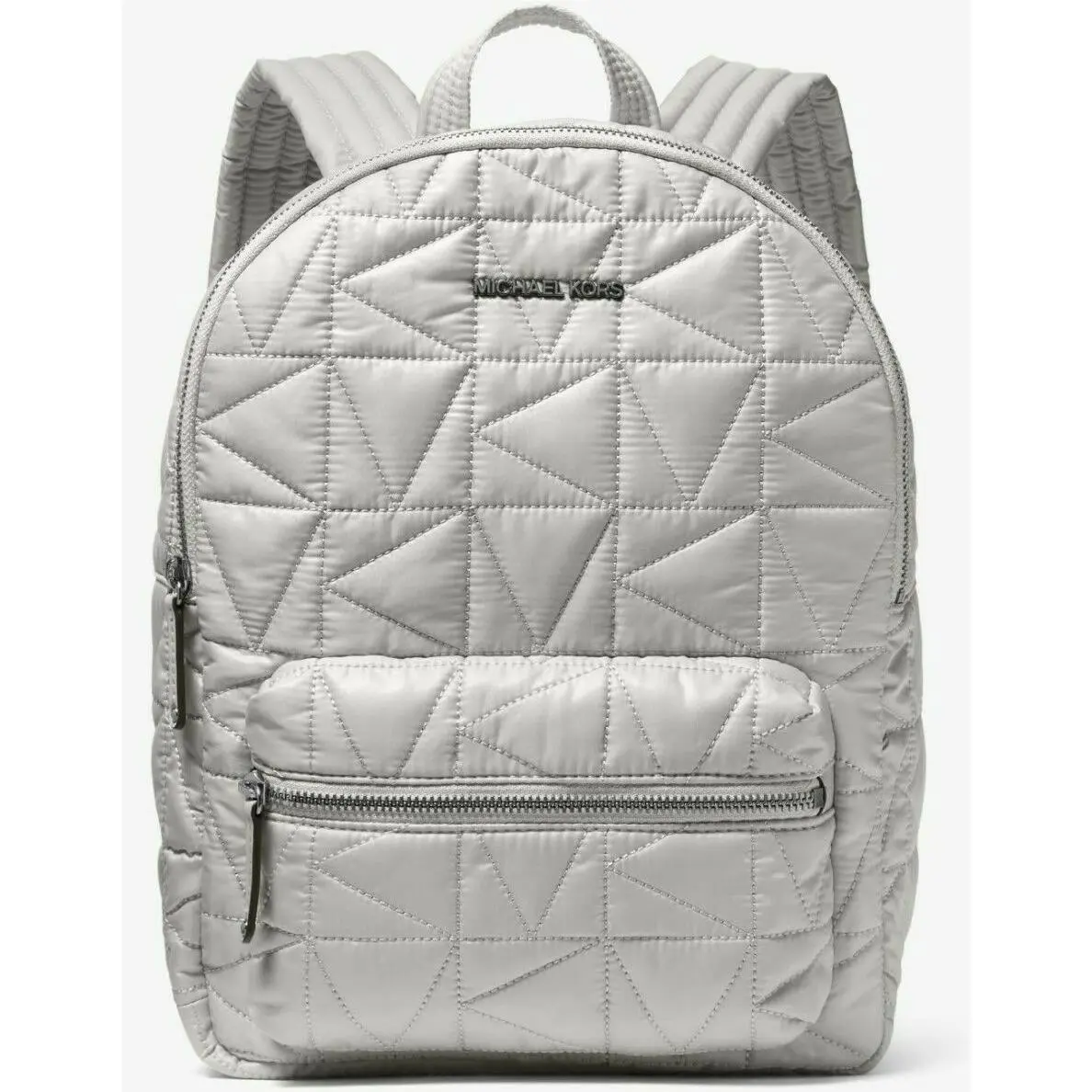 Michael Kors Winnie Medium Quilted Nylon Gray Backpack 35T0UW4B2C FS Y