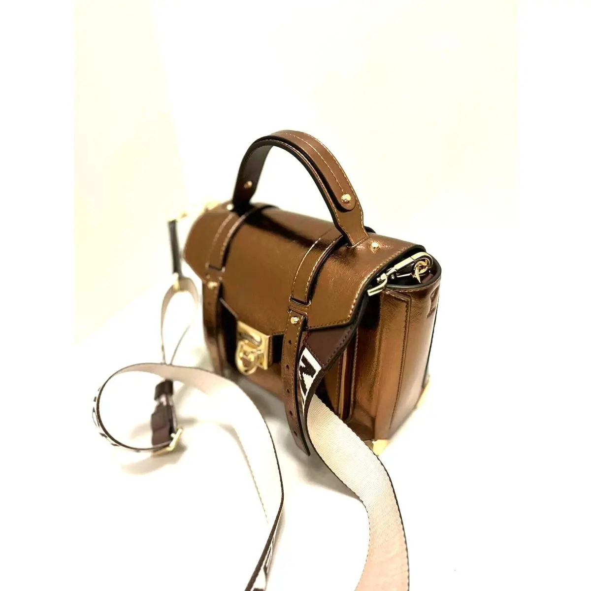 Manhattan Medium Satchel Crossbody Bag Shoulder Handbag Purse Mocha by Michael Kors