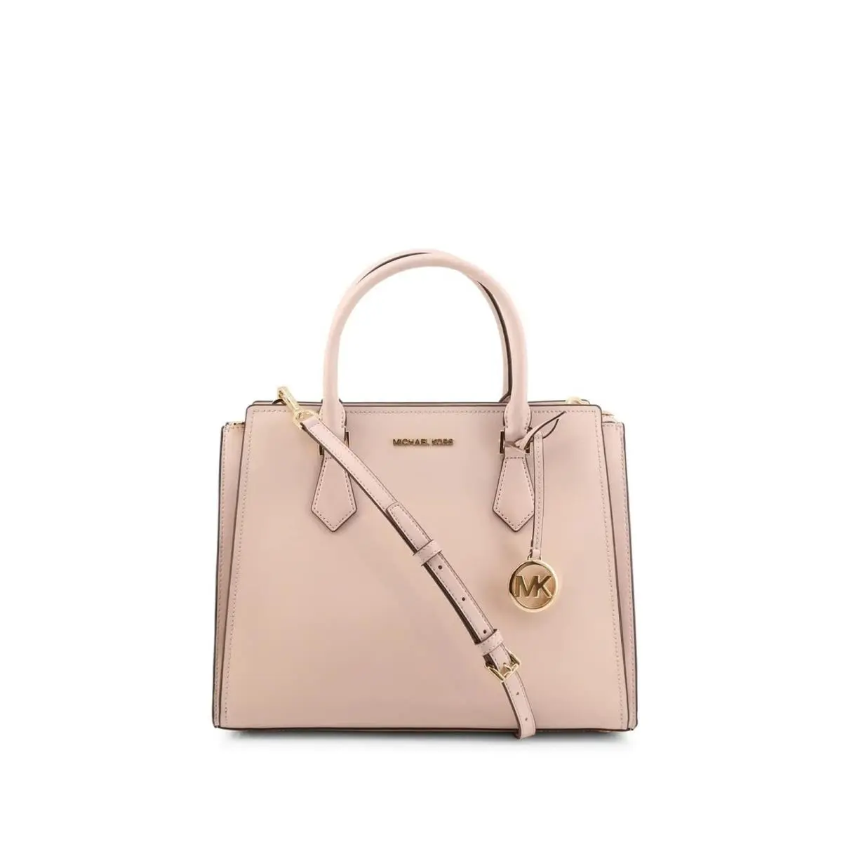 Michael Kors Sheila Medium Saffiano Leather Satchel - Powder Blush - Exterior: Pink