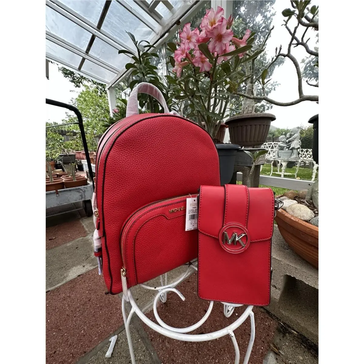 Michael Kors Jaycee Medium Zip Pocket Backpack and Crossbody Phone Case