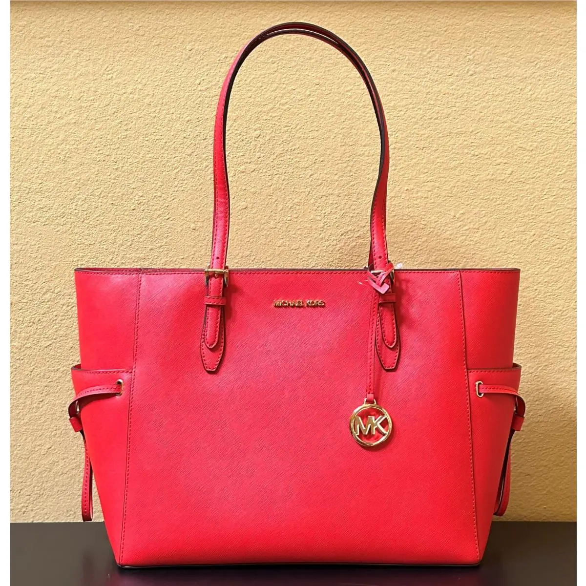 Gilly Large Drawstring Travel Tote Shoulder Bag Dark Sangria by Michael Kors