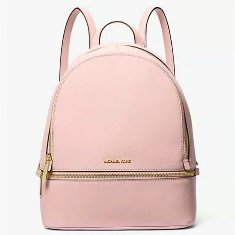 Michael Kors Rhea Medium Zip Backpack Pink Leather 35S5GRAB2L Retail