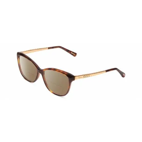 VCH243S Cateye Polarized Bifocal Sunglass Tortoise Havana/rose Gold 53mm Brown by Chopard
