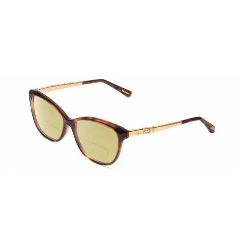 VCH243S Cateye Polarized Bifocal Sunglass Tortoise Havana/rose Gold 53mm Yellow by Chopard