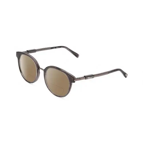 Ceramic VCH239 Womens Polarized Bifocal Sunglasses in Grey/gunmetal 50mm Brown by Chopard