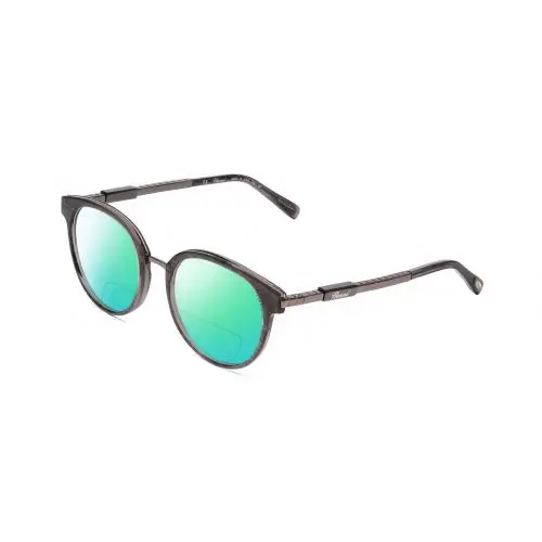 Ceramic VCH239 Womens Polarized Bifocal Sunglasses in Grey/gunmetal 50mm Green Mirror by Chopard