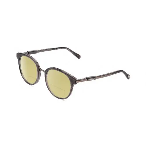 Ceramic VCH239 Womens Polarized Bifocal Sunglasses in Grey/gunmetal 50mm Yellow by Chopard