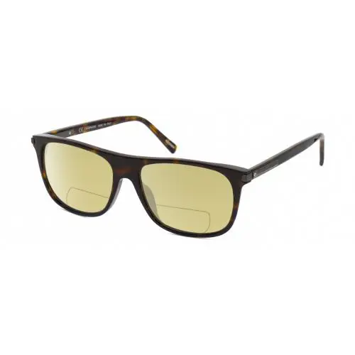 SCH294 Unisex Polarized Bifocal Sunglasses Brown Tortoise Gunmetal 57 mm Yellow by Chopard