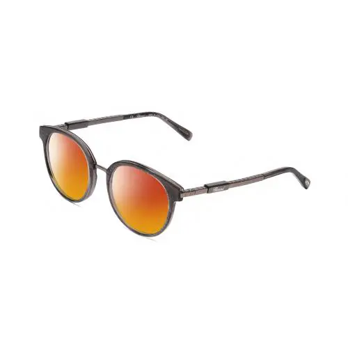 Ceramic VCH239 Womens Polarized Sunglasses in Grey Crystal/gunmetal 50mm Red Mirror Polar by Chopard